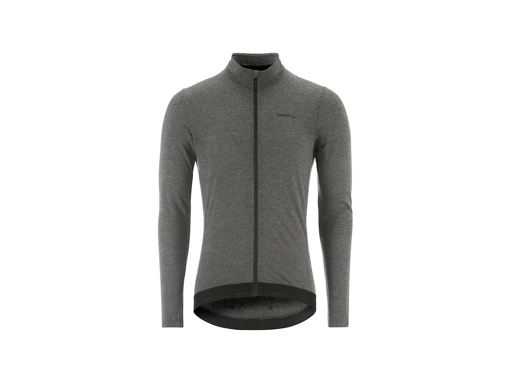 Craft Bike Subz Wool Cykeltrøje med lange ærmer - Herre - Black/Melang - Str. 2XL Craft Bike Subz Wool Cykeltrøje med lange ærmer - Herre - Black/Melang - Str. 2XL
