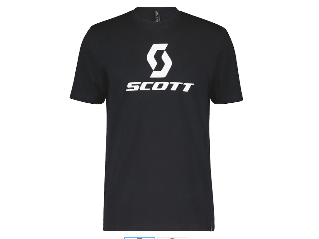 SCOTT Icon SS T-shirt, Sort (Størrelse: Medium)
