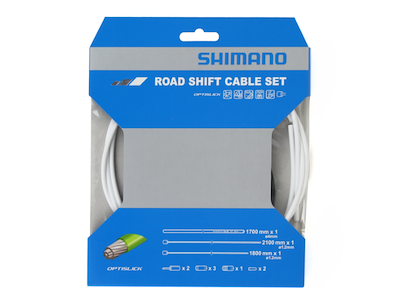Shimano Gearkabel sæt Road - OT-SP41 Optislick  - Hvid