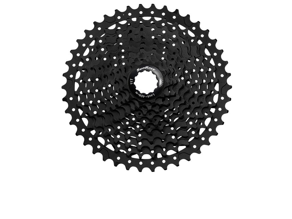 Sunrace CSMS3 - Kassette 10 gear - 11-42 tands - MTB - Til Shimano eller Sram - Sort