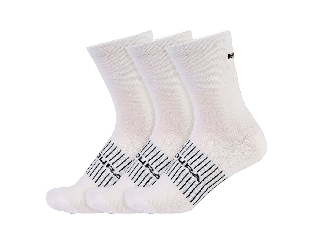 Endura Coolmax Race - Cykelstrømper - 3-Pak - Mixed White