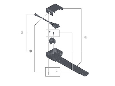 Shimano Steps øverste og nederste dæksel type B til batteridæksel model SM-BME60