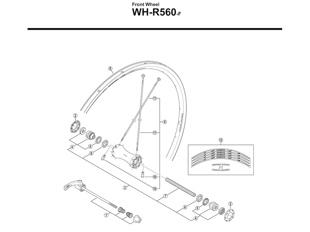 Shimano konus til forhjul WH-R560-F