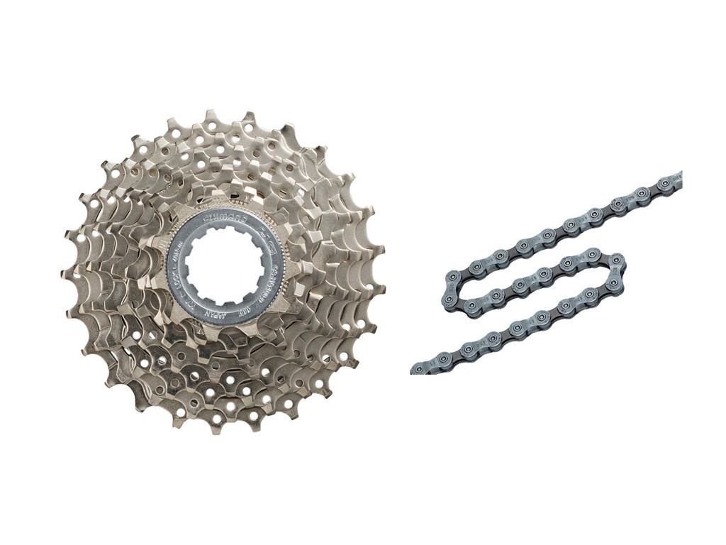 Shimano Alivio kassette og kæde - 9 gear kassette 11-25/36 tands - Inkl. HG53 kæde