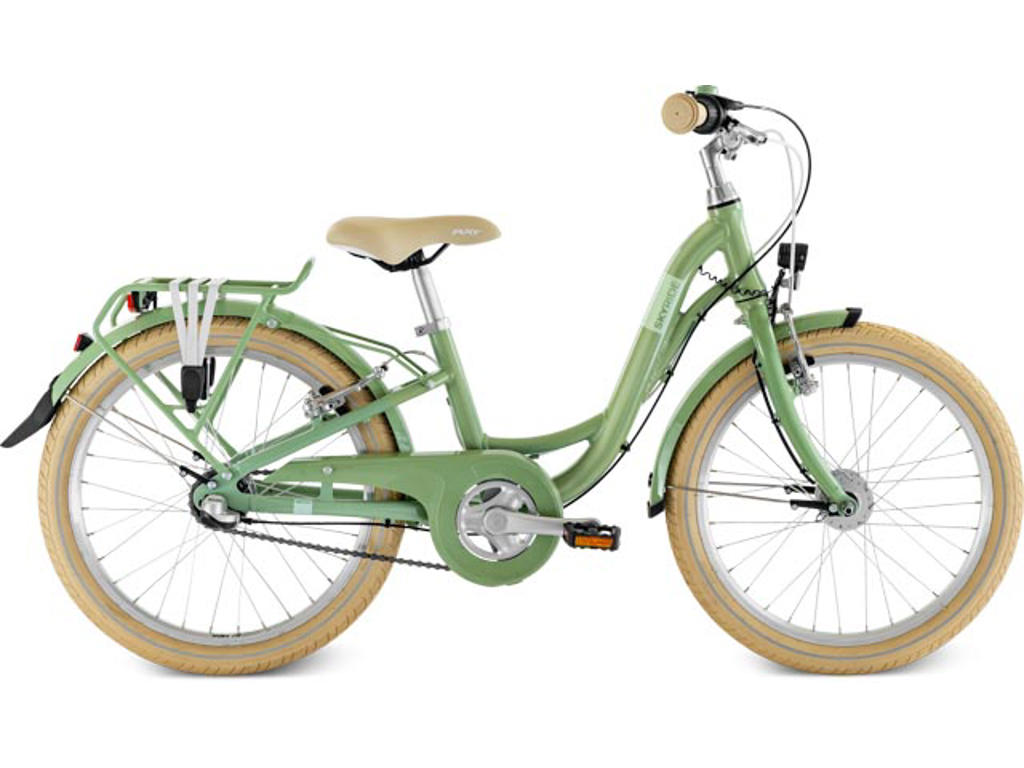 Puky Skyride 20-3 alu light - Børnecykel 20" med 3 gear - Retro Green