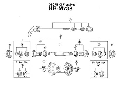 Shimano konus 11 x 30 til fornav HB-M738/M751/