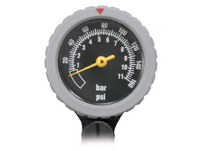 FORCE Hobby Fodpumpe - Med Manotmeter - 11 Bar/160 PSI - Sort
