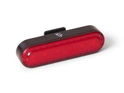 Pathtaker baglygte med 10 lumen genopladelig - med lygteholder til sadelpind