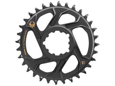 Sram Eagle - Klinge 34 tands rund - 1 x 12 gear - Direct Mount - 3 mm offset - Sort/Gold