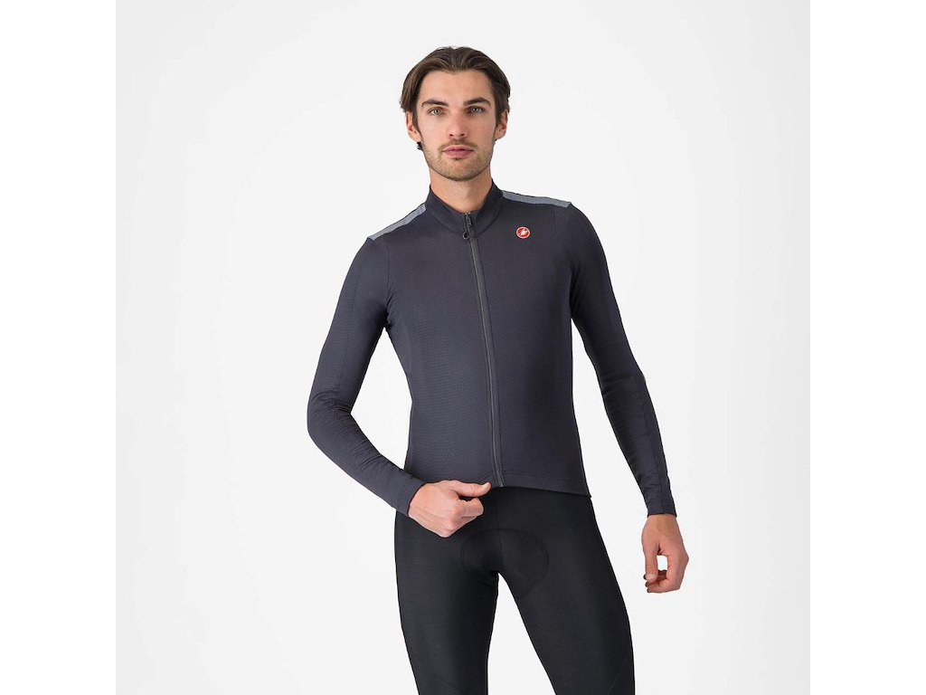 Castelli Puro 4 Jersey - Cykeltrøje - Lange Ærmer - Dark Gray - L