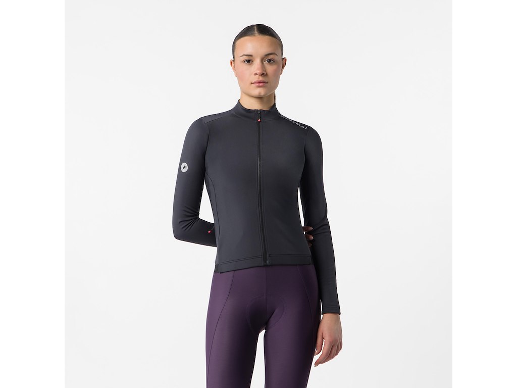 Castelli Espresso Thermal 2 Womens Jersey - Cykeltrøje - Lange ærmer - Dame - Sort/Hvid - Str. L