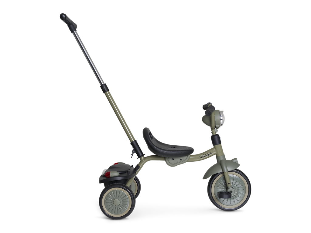 Velogo tricycle with push handle army green