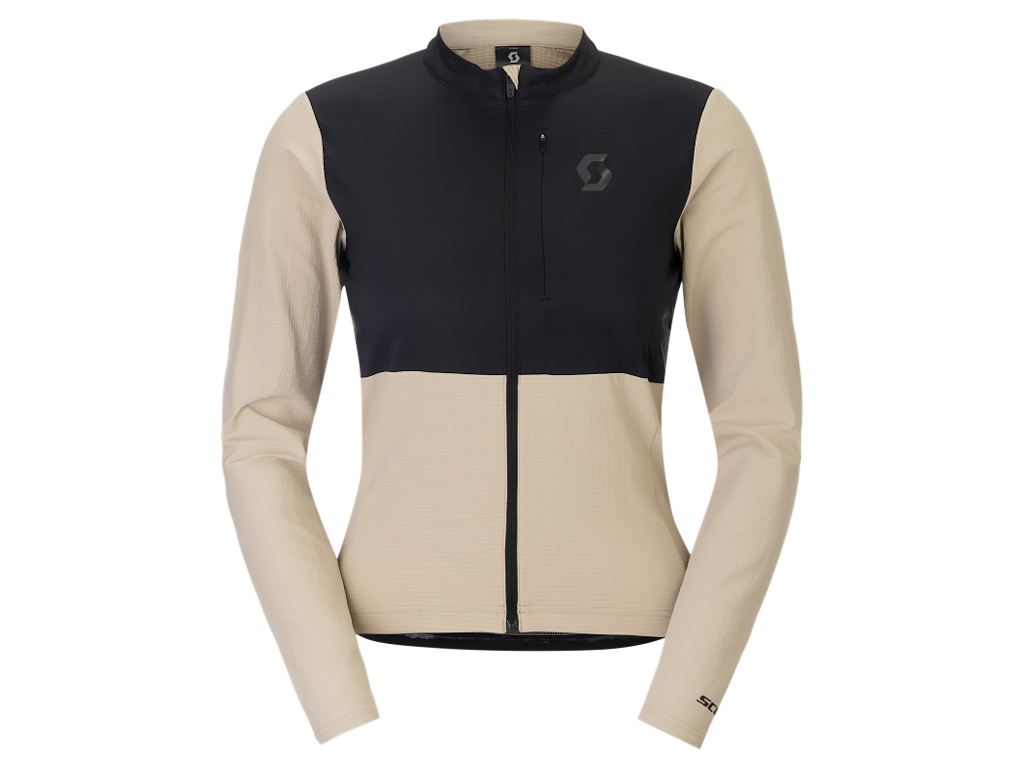 SCOTT Endurance Warm - Cykeltrøje - Lange ærmer - Dame - Portobello Beige/Sort - Str. XL