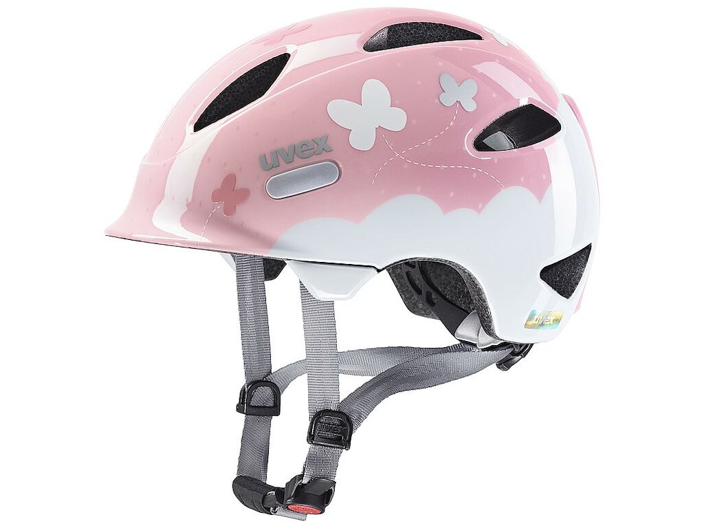 Uvex Oyo Style Cykelhjelm Kids - Butterfly pink - Str. 45-50 cm