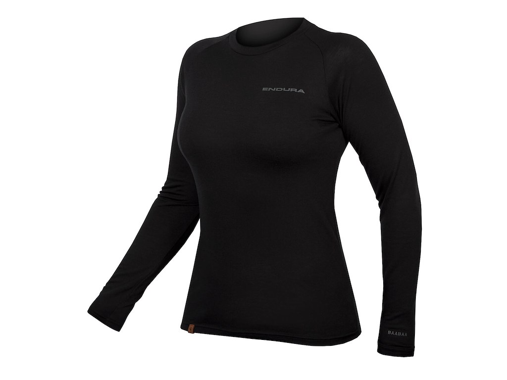 Endura Women's BaaBaa Blend LS Baselayer Sort Størrelse XS Endura Women's BaaBaa Blend LS Baselayer Sort Størrelse XS