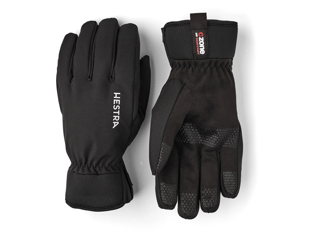 Hestra Czone Contact 5 Finger Cykelhandske Sort (Størrelse: Medium) Hestra Czone Contact 5 Finger Cykelhandske Sort (Størrelse: Medium)