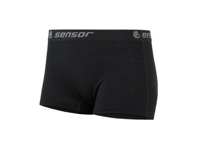 Sensor Merino Active Boyshort - Uldunderbukser m. kort ben - Dame - Sort
