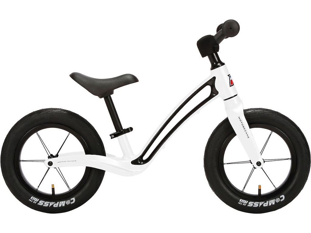 Motobecane Roadie løbecykel 12 blank hvid m. sort" Motobecane Roadie løbecykel 12 blank hvid m. sort"