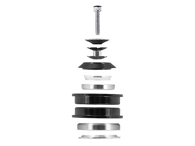 FORCE styrfittings AHEAD 1 1/8'' ø44 mm aluminium - Sort