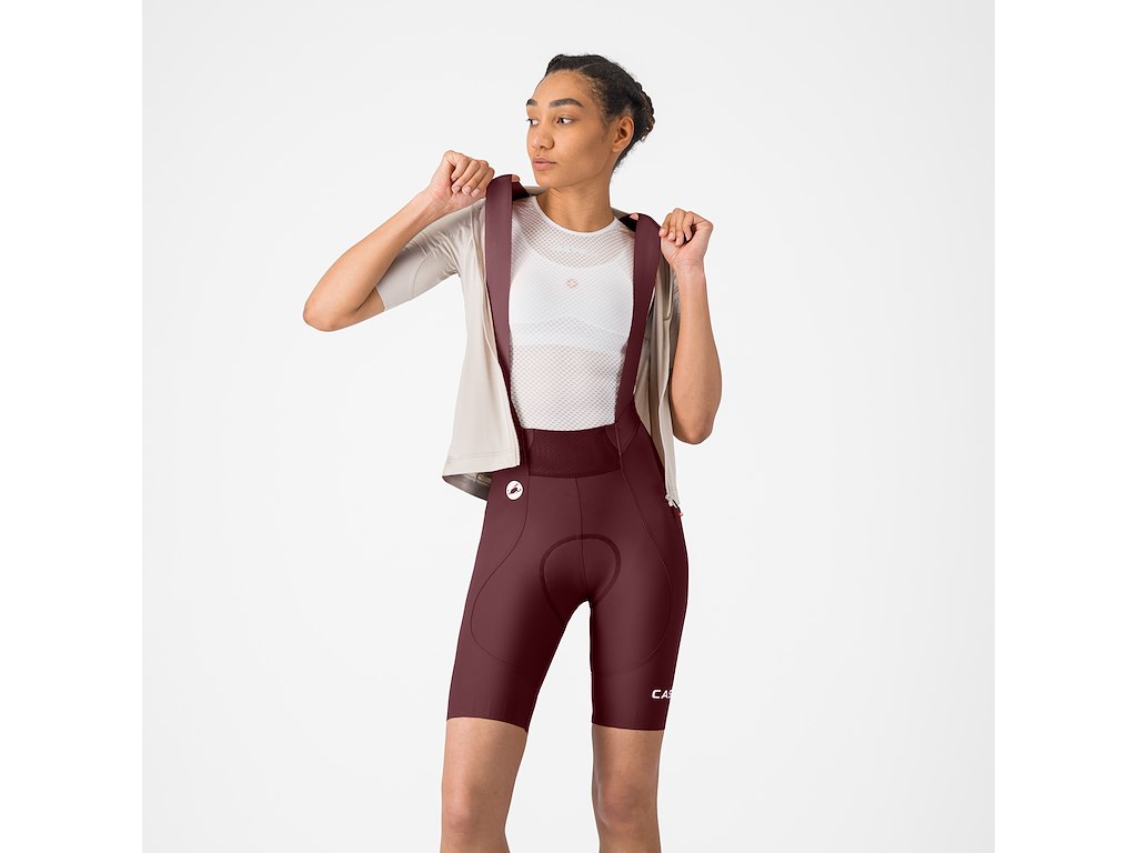 Castelli Espresso 2 W DT Bibshort - Cykelshorts m/pude - Dame - Deep Bordeaux - L