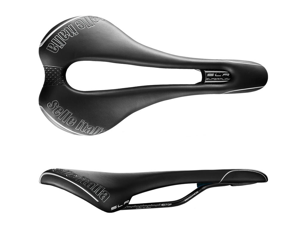 Selle Italia SLR TM Superflow S - Cykelsadel - Sort