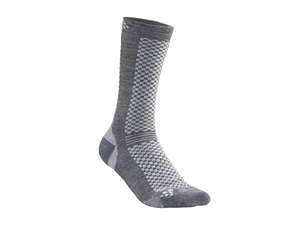 Craft Wool Warm Mid 2-Pack Strømper - Granite/Platinum