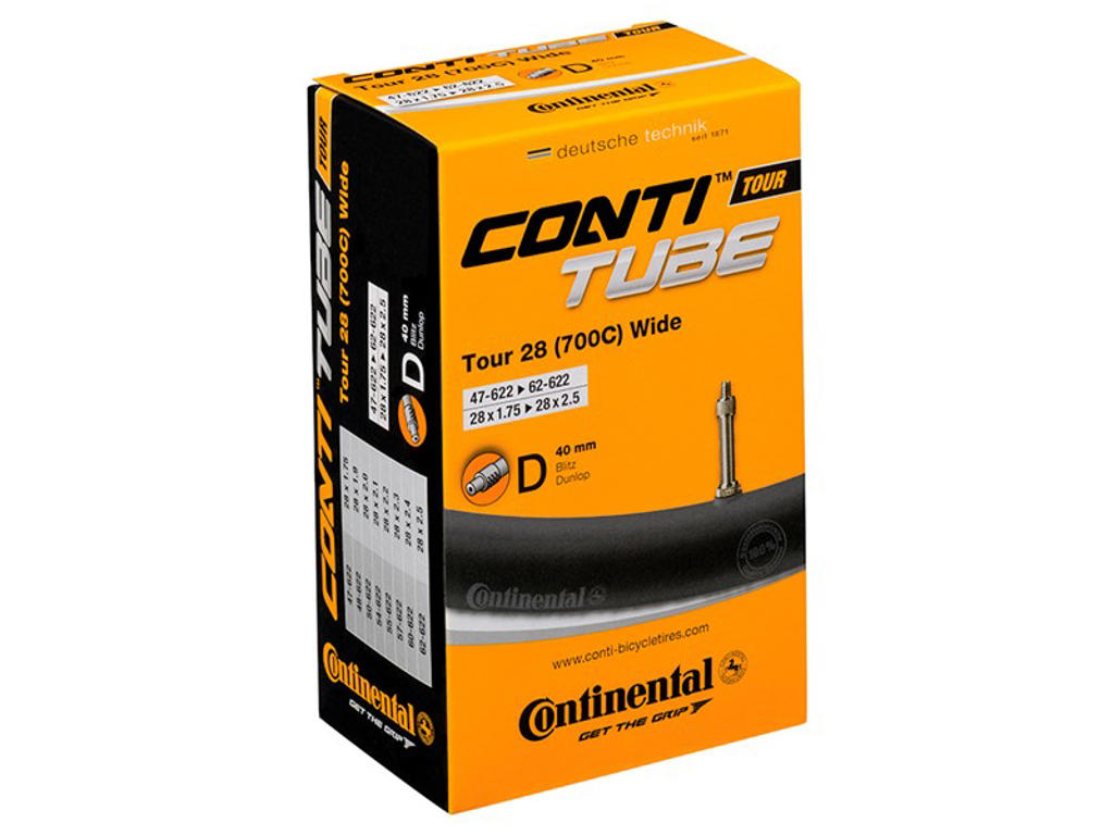 Continental Tour 28 - Cykelslange - Str 700x28-62c/28x1.50-2.00 - 40 mm Dunlop ventil