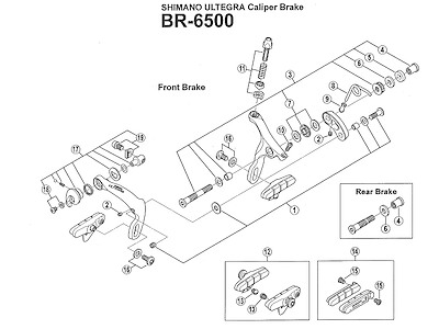 Shimano pivot bolt 36,0mm til BR-6500