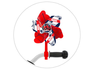 Seven - Spiderman - Vindmølle til cykelstyr - Rød