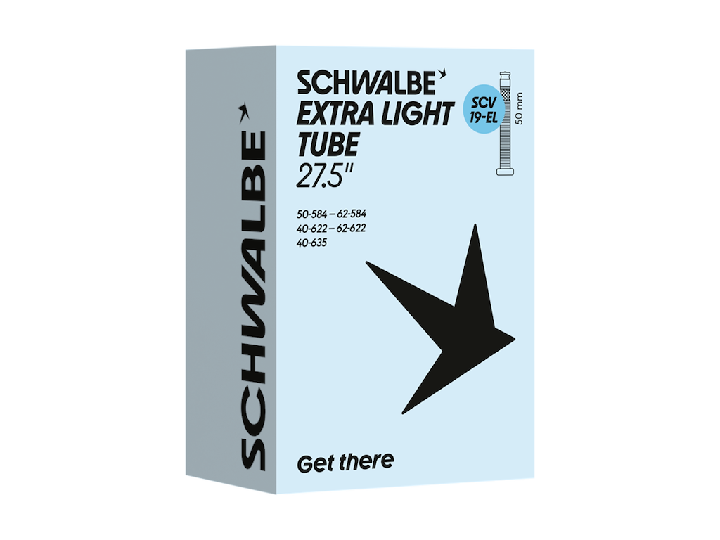 Schwalbe Extra Light slange 27,5/28" (40/62-584/635) med 50mm lang SCV Clik ventil SCV19-EL