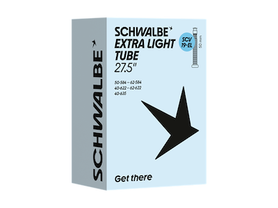 Schwalbe Extra Light slange 27,5/28" (40/62-584/635) med 50mm lang SCV Clik ventil SCV19-EL