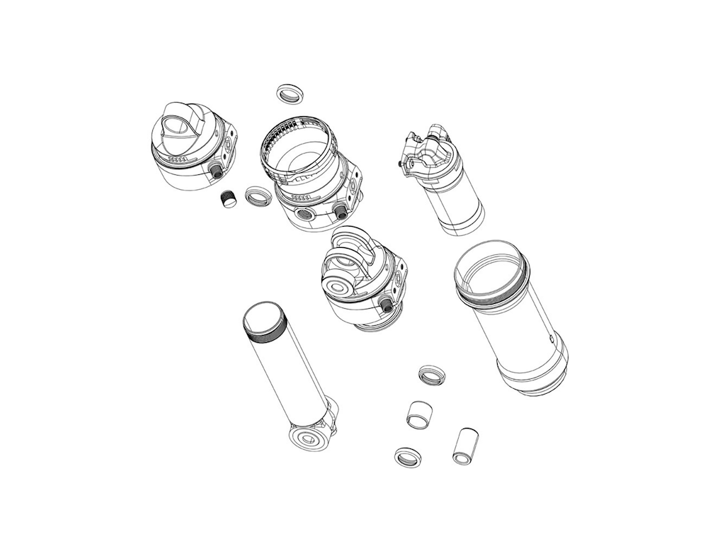 RockShox Rear Shock Tune Assembly - Super Deluxe Air C-Generation (2023+)