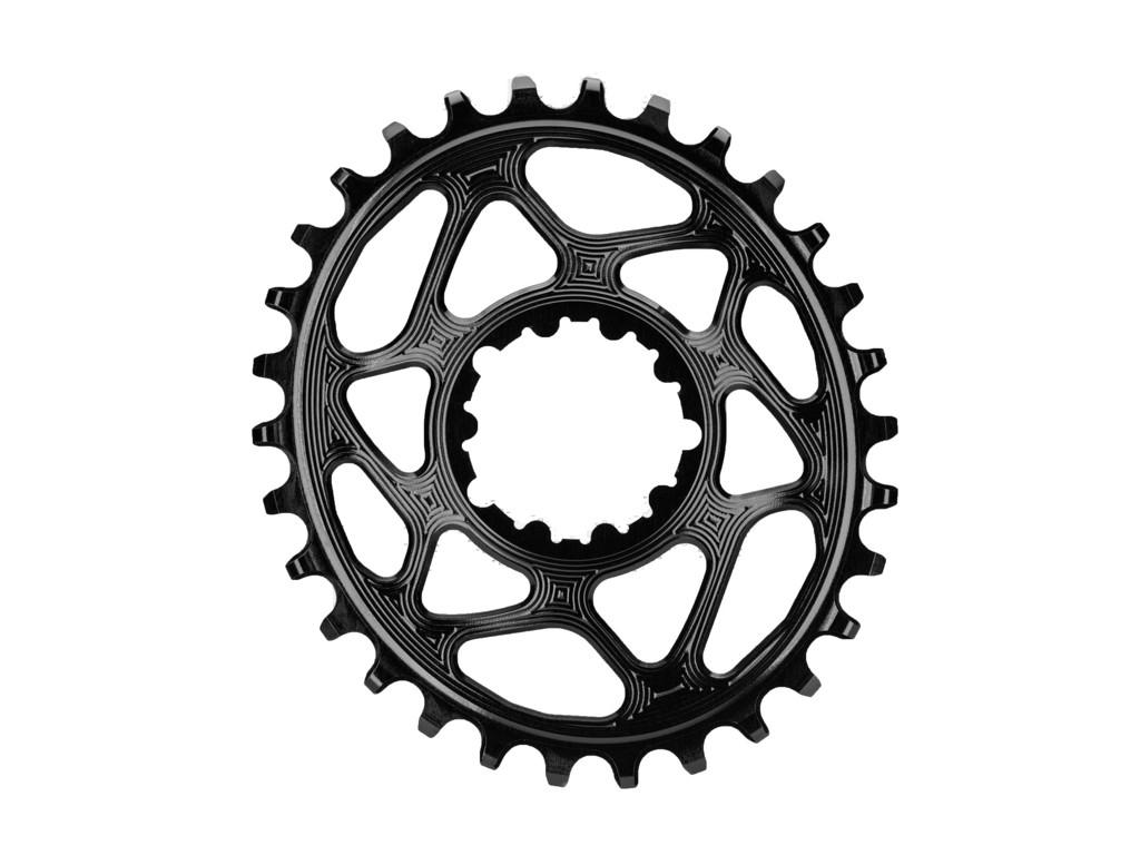 absoluteBLACK Oval klinge - SRAM - Direct mount - Offset 6 mm - 30 tænder - Sort