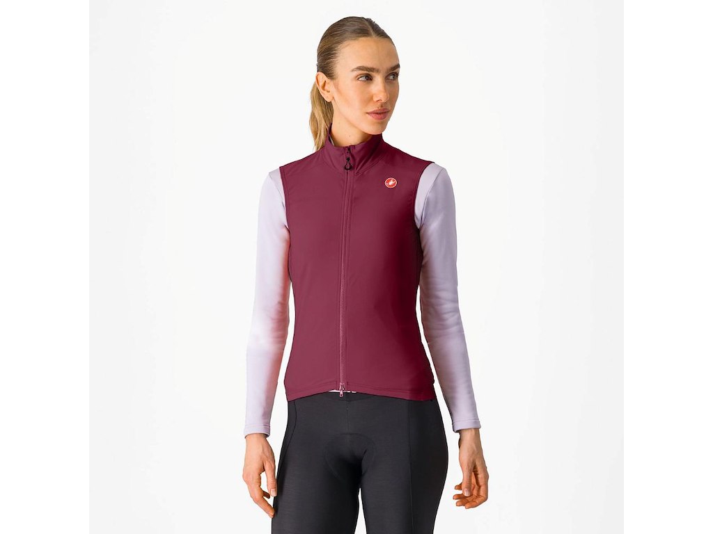 Castelli Espresso Women's Vest - Cykelvest - Dame - Deep Bordeaux - L
