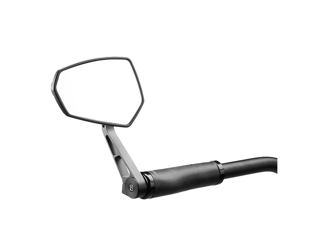 Ergotec M-77 Spejl kort i aluminium/plastik  - Venstre/Højre - Sort
