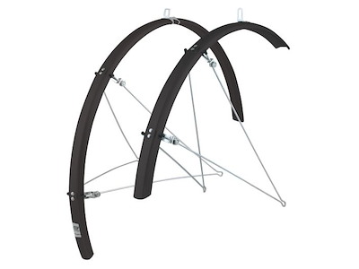 FORCE skærmsæt 28" med Stivere Blanksort