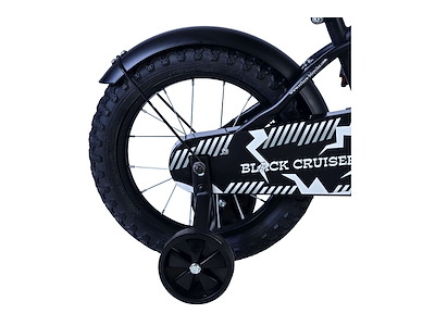 Volare Black Cruiser Børnecykel - 14" med støttehjul - Sort