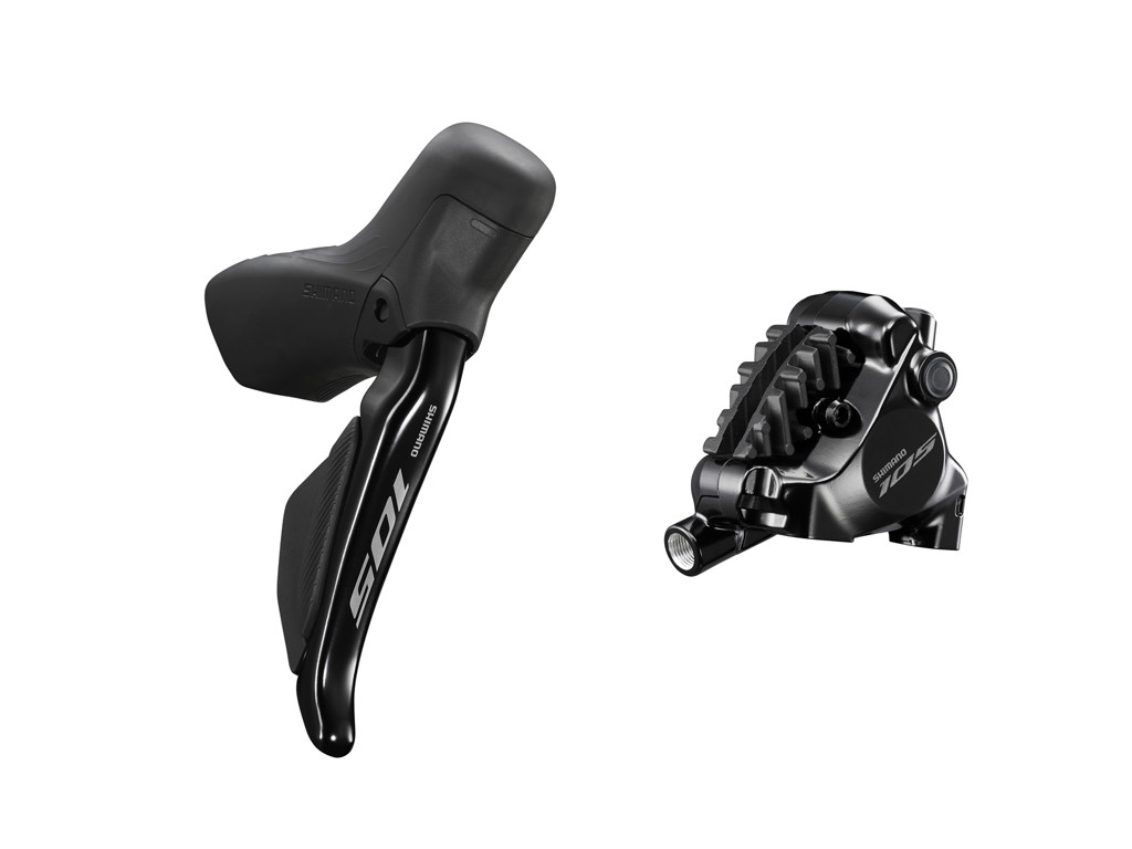 Shimano 105 Di2 R7170 - Skifte- og bremsegreb højre - Hydraulisk kaliber og olieslange 