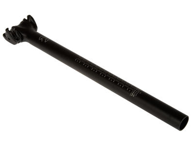 PRO LT Sadelpind Aluminium - 0mm offset - 400mm lang