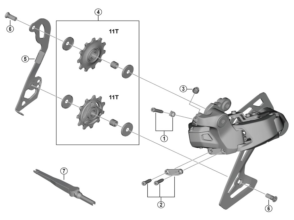 Shimano Cues inderplade til bagskifter model RD-U6050