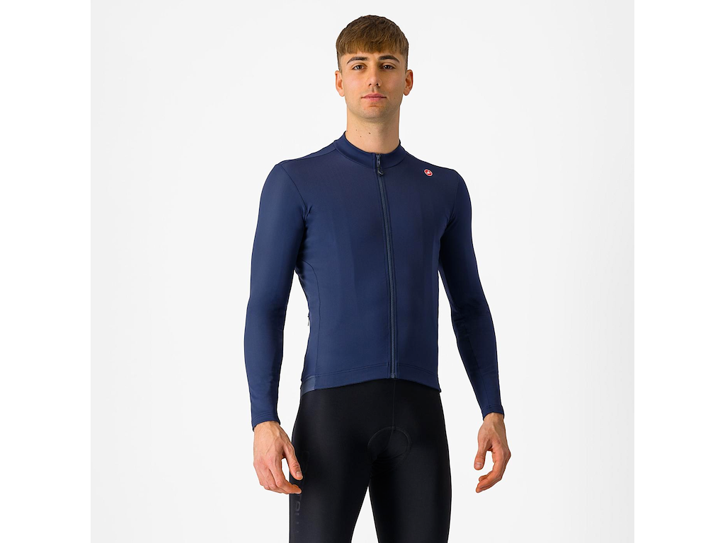 Castelli Espresso Thermal Jersey - Lange ærmer - Herre - Mørkeblå - Str. S