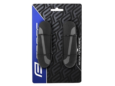 FORCE bar ends KRATON 11,3 cm lang aluminium - grå sort