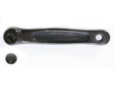 Pedalarm venstre i aluminium 170 mm lang - Sort