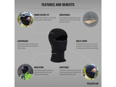 Hjelmhue GripGrab Balaclava Junior sort str. 51-54 cm 