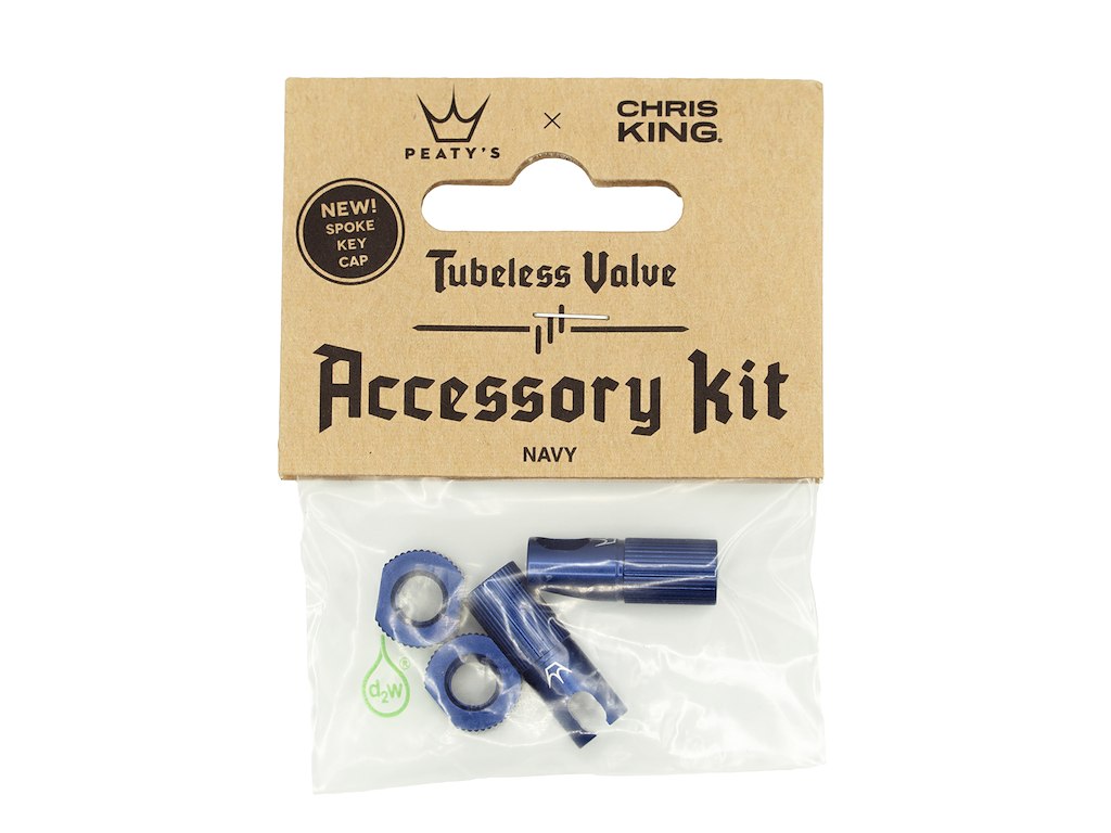 Peatys x ChrisKing Tubeless Ventil Kit Navy Peatys x ChrisKing Tubeless Ventil Kit Navy