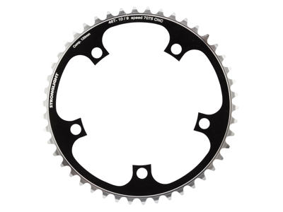 Stronglight inderklinge - 46 tands - ø130 - 5 huller -  9/10 speed - Zicral alu - Sort