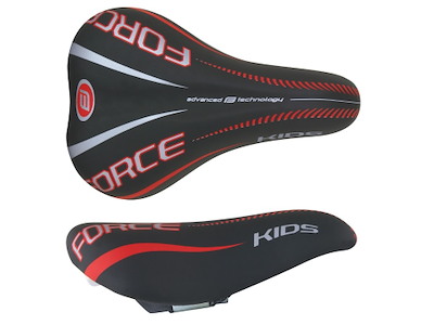 FORCE børne sadel sort/rød