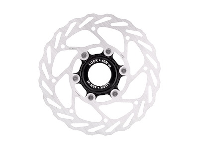 FORCE bremseskive 140 mm center lock sølv