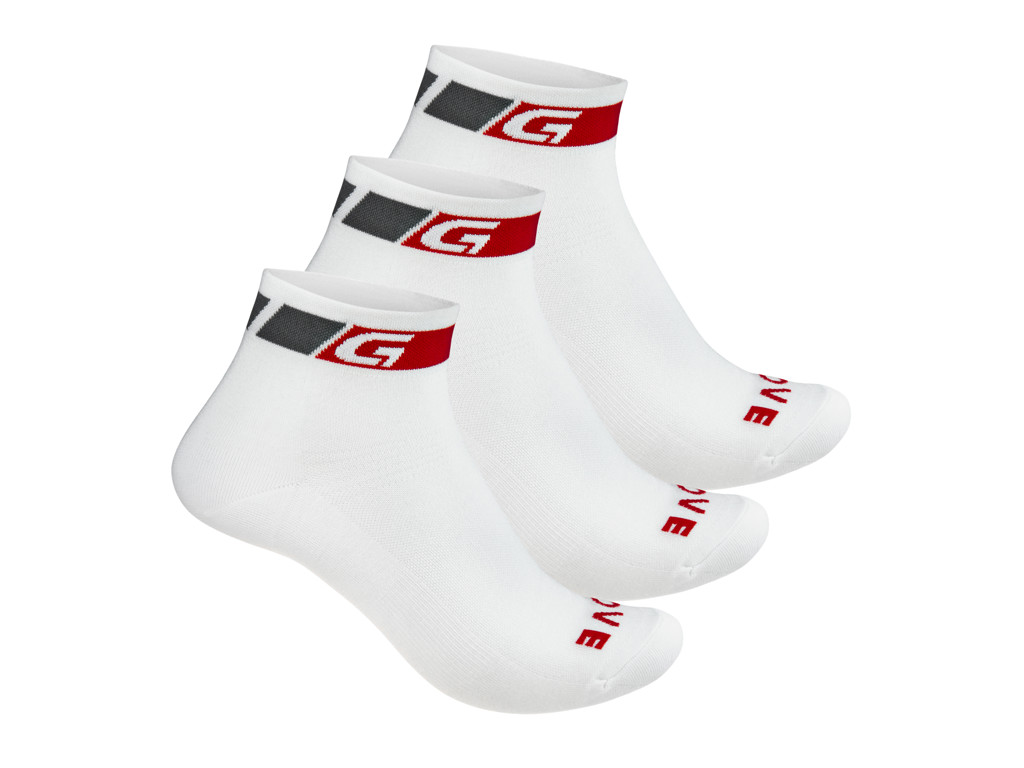 GripGrab Classic Low Cut 3Pack 9011 - Cykelstrømpe kort - Hvid