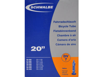 Schwalbe slange 20 x 1. 3/8 med 40mm lang Dunlop ventil DV7A